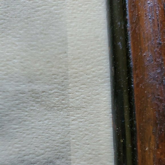 Framed Print Clipper Ships and Lighthouse Scene Pencil Drawing 12" x 14" Glass - Picture 6 of 8